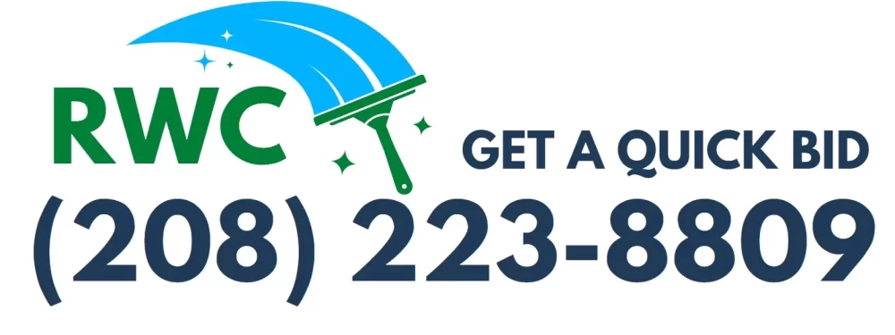 (208) 223-8809 + radiance window cleaning logo